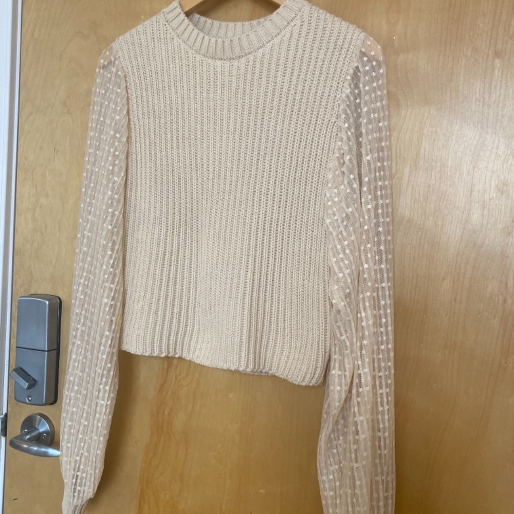 Zara sweater with sheer sleeves - Picture 3 of 4